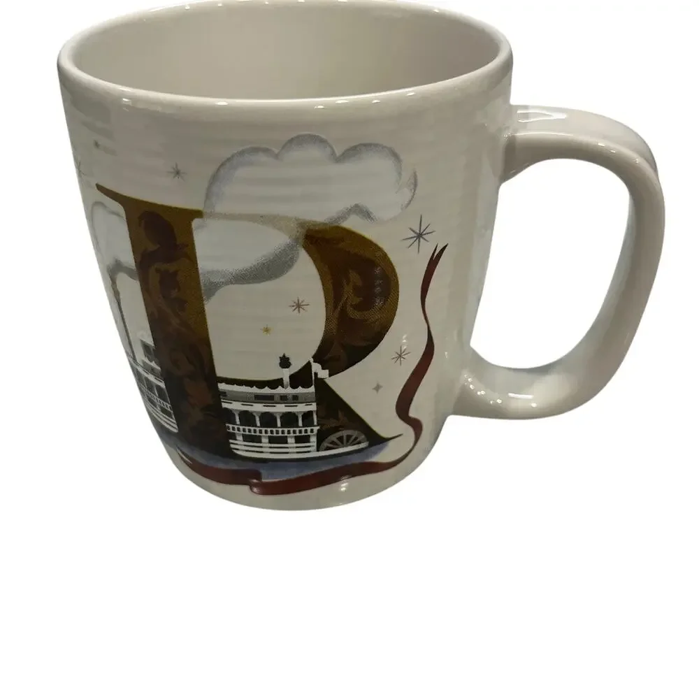 Disney Parks ABC Collection Letter R Is For Riverboats Ceramic Coffee Mug